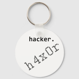 Hacker h4x0r sleutelhanger
