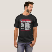 Hacker Hourly Rate Ethical Hacking White Hat Hacke T-shirt (Voorkant volledig)