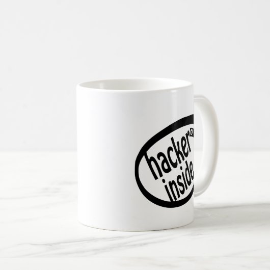 Hacker in koffiemok (Voorkant rechts)