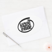 hacker Inside Ovale Sticker (Envelop)