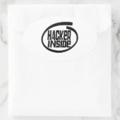 hacker Inside Ovale Sticker (Tas)