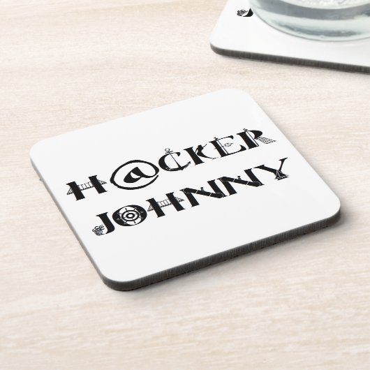 hacker johnny bier onderzetter (Linkerzijde)
