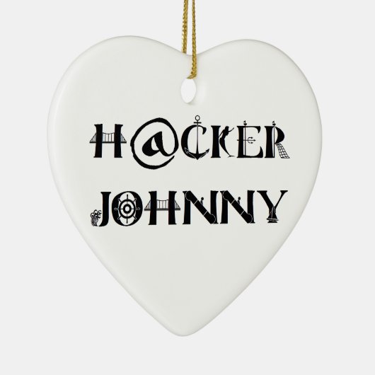 hacker johnny keramisch ornament (Rechts)