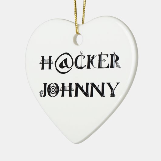 hacker johnny keramisch ornament (Links)