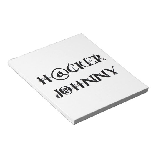 hacker johnny notitieblok (Schuin)