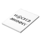 hacker johnny notitieblok (Linkerzijde)