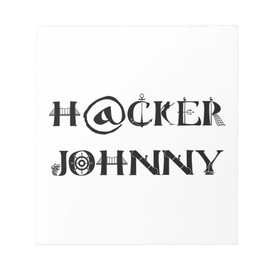 hacker johnny notitieblok (Voorkant)