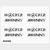 hacker johnny rechthoekige sticker (Vel)