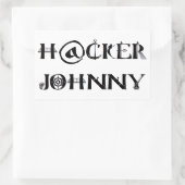 hacker johnny rechthoekige sticker (Tas)