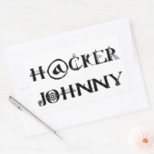 hacker johnny rechthoekige sticker (Envelop)