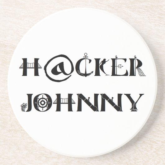 hacker johnny zandsteen onderzetter (Voorkant)