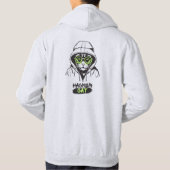 Hacker Kat Cyber Gamer Coder Grappige Tech Hoodie (Achterkant)