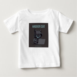 Hacker kat print T-shirt