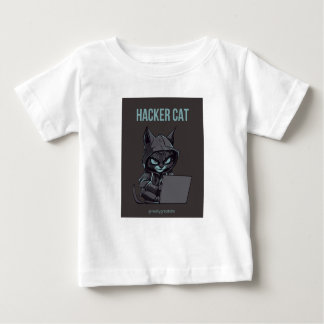 Hacker kat print T-shirt