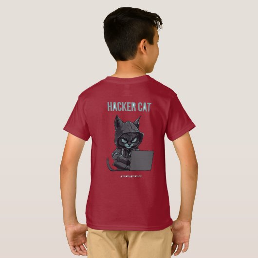 Hacker Kat T-shirt (Achterkant volledig)