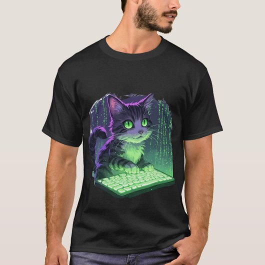 Hacker Kat T-shirt (Voorkant)