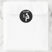 hacker-kleur ronde sticker (Tas)