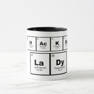"Hacker Lady"-tafel van de Mok van de STEM-koffie