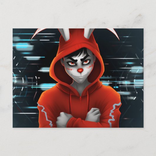 Hacker Lapin Briefkaart (Voorkant)