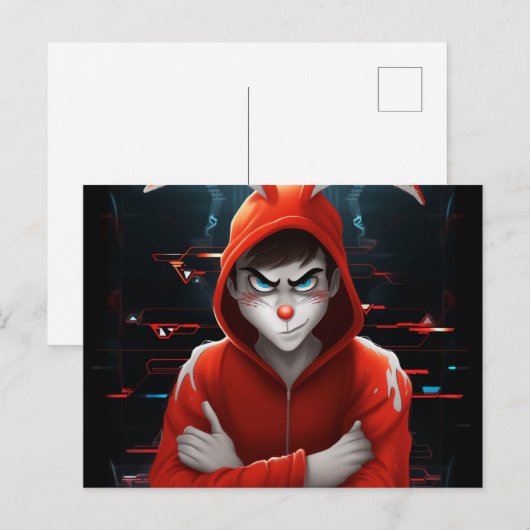 Hacker Lapin Briefkaart (Voorkant / Achterkant)
