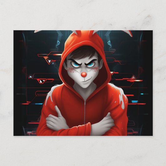 Hacker Lapin Briefkaart (Voorkant)