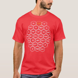 Hacker Linux Commands CLI Sudo Cybersecurity T-shirt