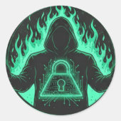 Hacker Lock Sticker (Voorkant)