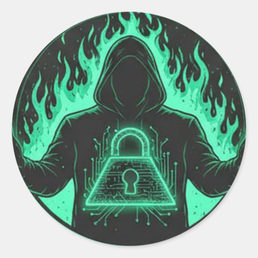 Hacker Lock Sticker (Voorkant)