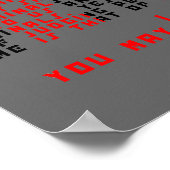 Hacker Manifesto Typografie Art Poster (Hoek)