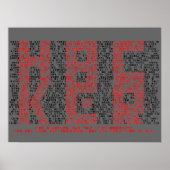 Hacker Manifesto Typografie Art Poster (Voorkant)