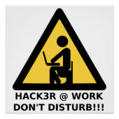 Hacker op het werk perfect poster (Voorkant)