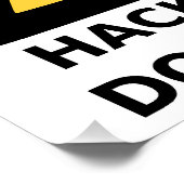 Hacker op het werk perfect poster (Hoek)