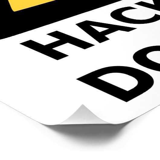 Hacker op het werk perfect poster (Hoek)