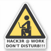 Hacker op het werk sticker (Voorkant)