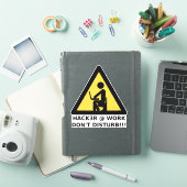 Hacker op het werk sticker (iPad Cover)