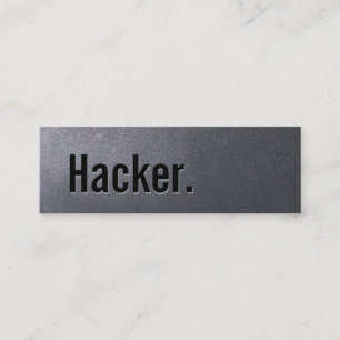 Hacker Professional Black Minimalist Mini Visitekaartje