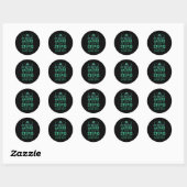 Hacker Programmer Coding Hacking Ethische Hacker Ronde Sticker (Vel)