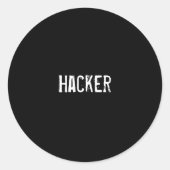 Hacker Ronde Sticker (Voorkant)