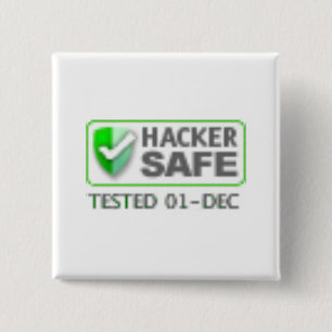 Hacker Safe Vierkante Button 5,1 Cm