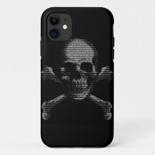 Hacker Skull en Crossbones iPhone 11 Hoesje