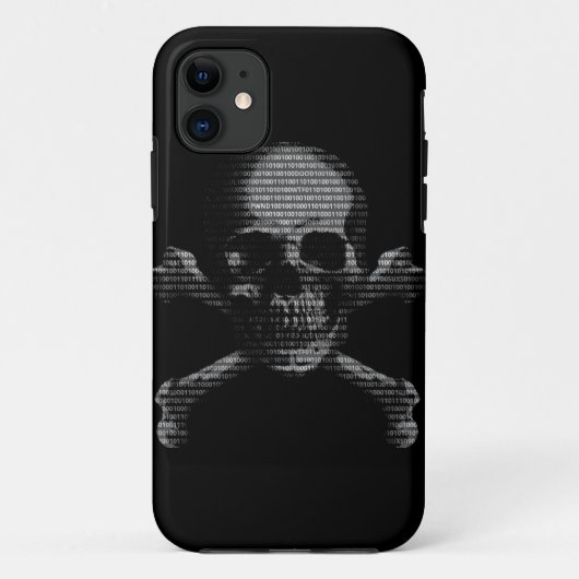 Hacker Skull en Crossbones Case-Mate iPhone Case (Achterkant)