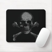 Hacker Skull en Crossbones Muismat (Met muis)