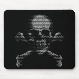 Hacker Skull en Crossbones Muismat