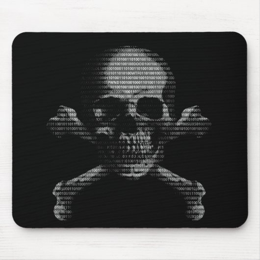 Hacker Skull en Crossbones Muismat (Voorkant)