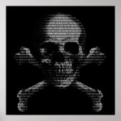 Hacker Skull en Crossbones Poster (Voorkant)