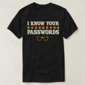 Hacker Wachtwoord Computer Coder Software Engineer T-shirt (Design voorkant)