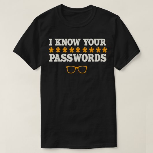 Hacker Wachtwoord Computer Coder Software Engineer T-shirt (Design voorkant)