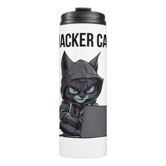Hackerkat Thermosbeker (Voorkant)