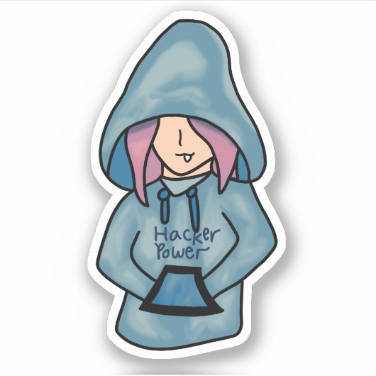 Hackerkracht Sticker (Voorkant)