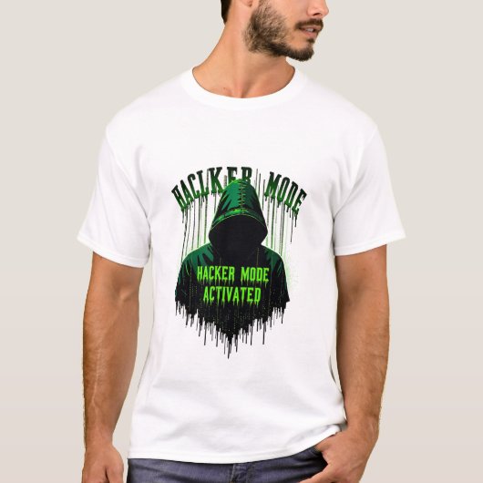 Hackermodus geactiveerd | Cyberpunk stijl T-shirt (Voorkant)